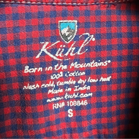 Kuhl Women’s Red Plaid 100% Cotton Button Down Long Sleeve Shirt, Size Small - Picture 5 of 9
